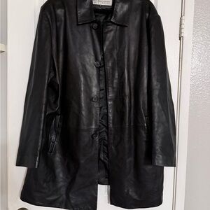 Vintage North Beach Leather Black Lambskin Leather Jacket